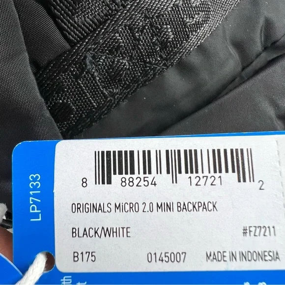 Adidas Originals Recycled Black OG Micro 2.0 Mini Backpack - Picture 11 of 11
